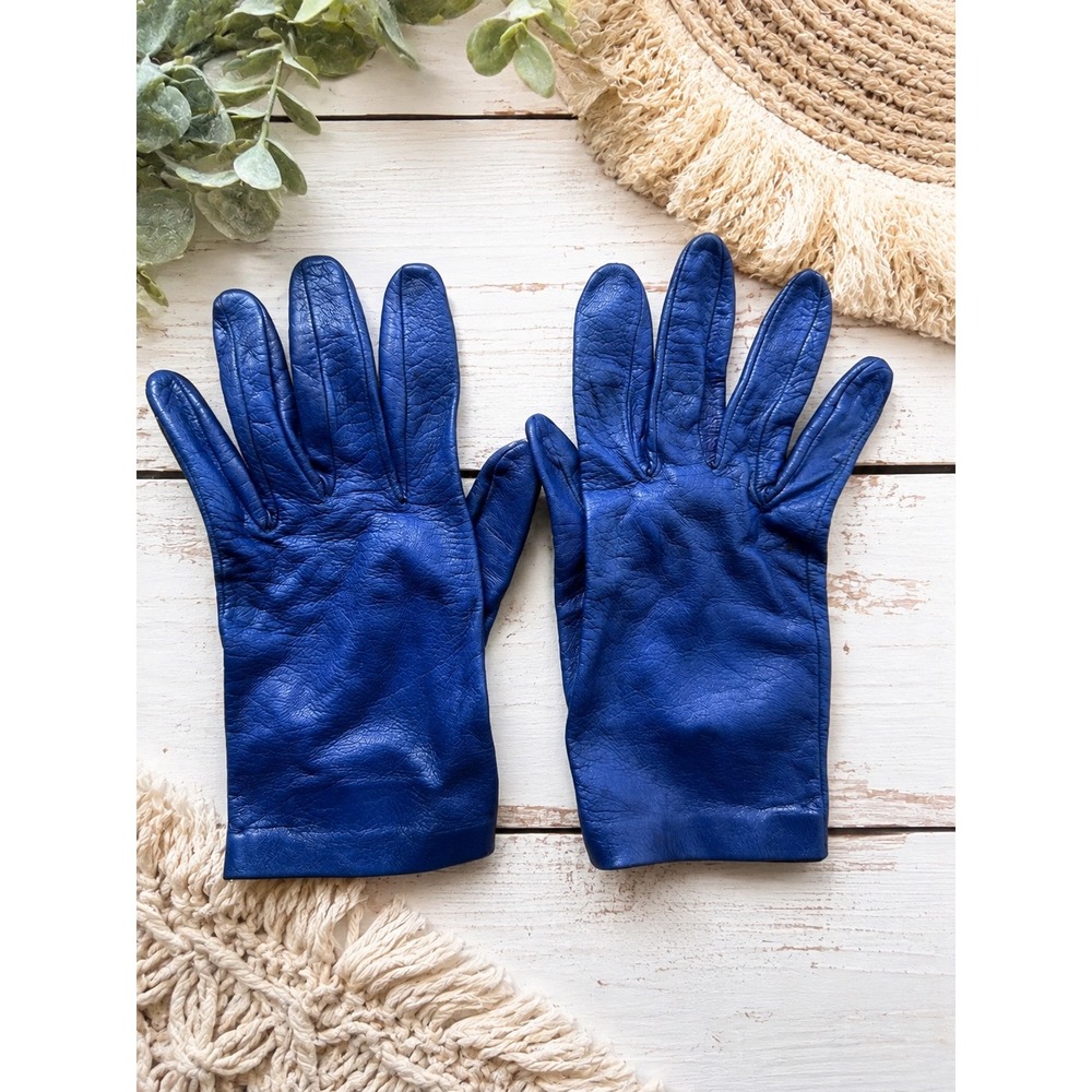 Sermoneta Gloves Leather Women S Royal Blue Italian Quiet Luxury Winter Classic